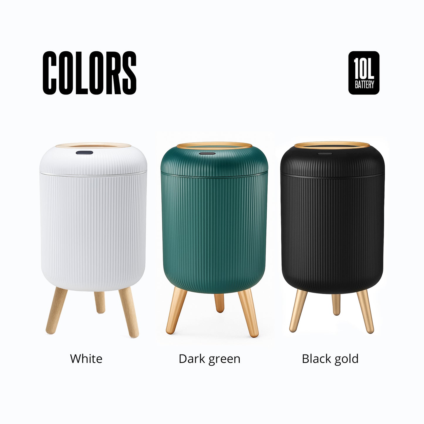 StockwellGoods™ Touchless Opening Trash Can